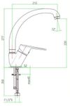 cumpără Bateria bucătărie Fiore KYRO 86 CR 4310 chiuveta plus (4591) în Chișinău 