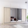 cumpără Dulap Mobildor-Lux Fox uși glisante din oglindă și PAL (370x60x200H cm) Alb în Chișinău 