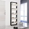 купить Полка для обуви Mobildor-Lux Leo Slim 100x16x203H cm Anthracite/Sonoma в Кишинёве 