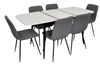 купить Комплект стол и стулья Evelin di Costacurta стол DT-532R B + 6 стульев YTC-078B Bjorn-13 (Grey) в Кишинёве 