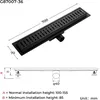 купить Душевой трап Gappo G 87007-36 INOX NEGRU 70x700 в Кишинёве 