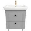 купить Шкаф под умывальник Mashtab 22276 Palma (ML) cu 2 sertare 650x470x850 Gri mat в Кишинёве 