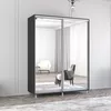 cumpără Dulap Mobildor-Lux Aron-P uși glisante din oglinzi (170x60x200H cm) Anthracite în Chișinău 