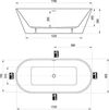 купить Ванна Ravak Solo acryl freestanding 178x80 XC00100025 в Кишинёве 