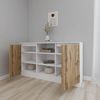 cumpără Comodă Smartex (16255) Т5 140cm Alb+Stejar inchis în Chișinău 