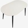 купить Стол Evelin di Costacurta DT-533R B, 135(175)x80x76см, Каркас/Опоры: Металл Черный (раздвижной), белый мат в Кишинёве 