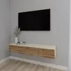 купить Тумба напольная для TV Smartex (16584) Т10 140 TV-Навесная Ivory+Stejar Inchis в Кишинёве 