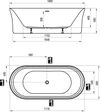 купить Ванна Ravak Ypsilon White/White acryl freestanding 180x80 XC00100026 в Кишинёве 