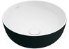 Lavoar cu montarea pe blat rotund Villeroy & Boch Artis TitanCeram, Coal Black