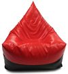купить Кресло-мешок BeanBag BM5804, Пирамида, XL, глянцевая экокожа MAX, красный с черным в Кишинёве 