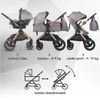 cumpără Сărucior pentru copii Coccolle Melora Moonlit Grey, 3in1 cu landou transformabil în Chișinău 
