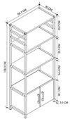 купить Этажерка Nex Home Многоярусный, для кухни, 4 ящика, 56x30x138 см, Антрацит (28-04-08) в Кишинёве 