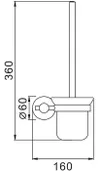 купить Ёршик для унитаза Frap F30210 INOX NEGRU в Кишинёве 