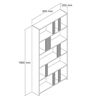купить Офисный стеллаж Hanah Home Lima White Walnut в Кишинёве 