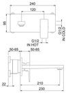 купить Смеситель для умывальника Fiore DARK 140 CR 9518 lavoar incorporabil в Кишинёве 