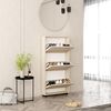 купить Полка для обуви Mobildor-Lux Leo Slim 100x16x125H cm White/Sonoma в Кишинёве 