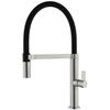 купить Смеситель кухонный Helika-AquaSanita 7043-002 MAGNUS Steel+black silicone hose в Кишинёве 