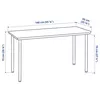 купить Офисный стол Ikea Anfallare/Adils 140x65 (Bambus/Alb) в Кишинёве 