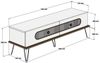 cumpără Comodă TV Trendy Ekol, Alb 145x45x40cm în Chișinău 