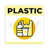 купить Наклейки "PLASTIC" мусорных баков для раздельного сбора мусора (160 x 160mm) в Кишинёве 