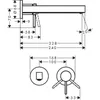 Finoris Baterie pentru lavoar,cu instalare ascunsă, 16,8 cm