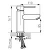 cumpără Baterie lavoar F-Design Flusso Gold FD1-FLS-2-55 în Chișinău 