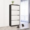 купить Полка для обуви Mobildor-Lux Leo 80x27x164H cm Anthracite/White в Кишинёве 