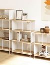 купить Офисный стеллаж Deco Loreto 4 nivele 70X30X113H Oak/White в Кишинёве 