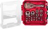 купить Набор ручных инструментов Milwaukee 4932499470 Set compact cu antrenor cu clichet ¼, biti si chei tubulare in cutie compatibila PACKOUT в Кишинёве 
