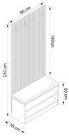 cumpără Mobilă pentru antreu Trendy Noe-8299, 90x210x35cm (GTR004027) în Chișinău 