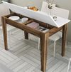 cumpără Masă Trendy Kiev 505-Nuc, Alb 110x75x72cm în Chișinău 