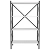 купить Офисный стеллаж Fabulous 4 Shelves Metal (White/Black) в Кишинёве 