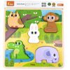 купить Головоломка Viga 44663 Puzzle tactil Animalele din pădure, 5 elem. в Кишинёве 