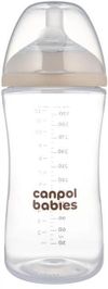 cumpără Cană cu pai Canpol 35/402 Бутылочка естественной формы с двухзонной соской 330мл în Chișinău 