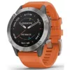 купить Смарт часы Garmin Fenix 6, Sapphire, Ti Gray w/Orange Band в Кишинёве 