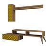 cumpără Set mobilă living Trendy Planeta, Nuc, Galben 150x37x37cm în Chișinău 