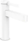 Finoris Смеситель для раковины,110 со сливным клапаном Push-Open, матовый белый