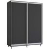купить Шкаф Mobildor-Lux Арон с раздвижными дверями (150x60x210H см) Антрацит в Кишинёве 