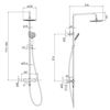 Система душевая IMPRESE CENTRUM W (смеситель-термостат для ванны, верхний и ручной душ 3 режима, шланг) (ванная комната) 