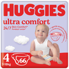 Scutece unisex Huggies Ultra Comfort Mega  4  (7-18 kg), 66 buc