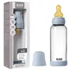 купить Поильник BIBS 5020231 Biberon din sticla anticolici Baby Blue cu tetina din latex 3+ luni, 240ml в Кишинёве 