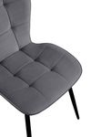 купить Стул Interdepo GIO, Dark Grey Velour в Кишинёве 