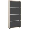 купить Полка для обуви Mobildor-Lux Leo Slim 100x16x164H cm Sonoma/Anthracite в Кишинёве 