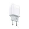 cumpără Incarcator de retea Hoco C73A Glorious dual port charger(EU) 2.4A, 2xUSB, white 712912 în Chișinău 