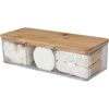 купить Короб для хранения Eleganza 51307 Organizator 23X9X6cm capac bambus+200buc betisoare+30bile+30discuri в Кишинёве 