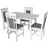 купить Комплект стол и стулья Evelin di Costacurta стол Cooper White + 4 стула Deepa R White/Grey в Кишинёве 