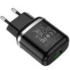 Hoco Wall Charger N3 Special Single Port USB QC3.0 15W, Black 