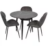 купить Комплект стол и стулья Evelin di Costacurta стол DT-404-6B + 3 стула YTC-064B UF885-15 (Dark grey) в Кишинёве 