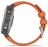 купить Смарт часы Garmin Fenix 6, Sapphire, Ti Gray w/Orange Band в Кишинёве 