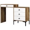 cumpără Măsuţa de toaletă Trendy Lizbon 551, Nuc, Alb, 124x84x40cm (masa de machiaj) (GTR001460) în Chișinău 